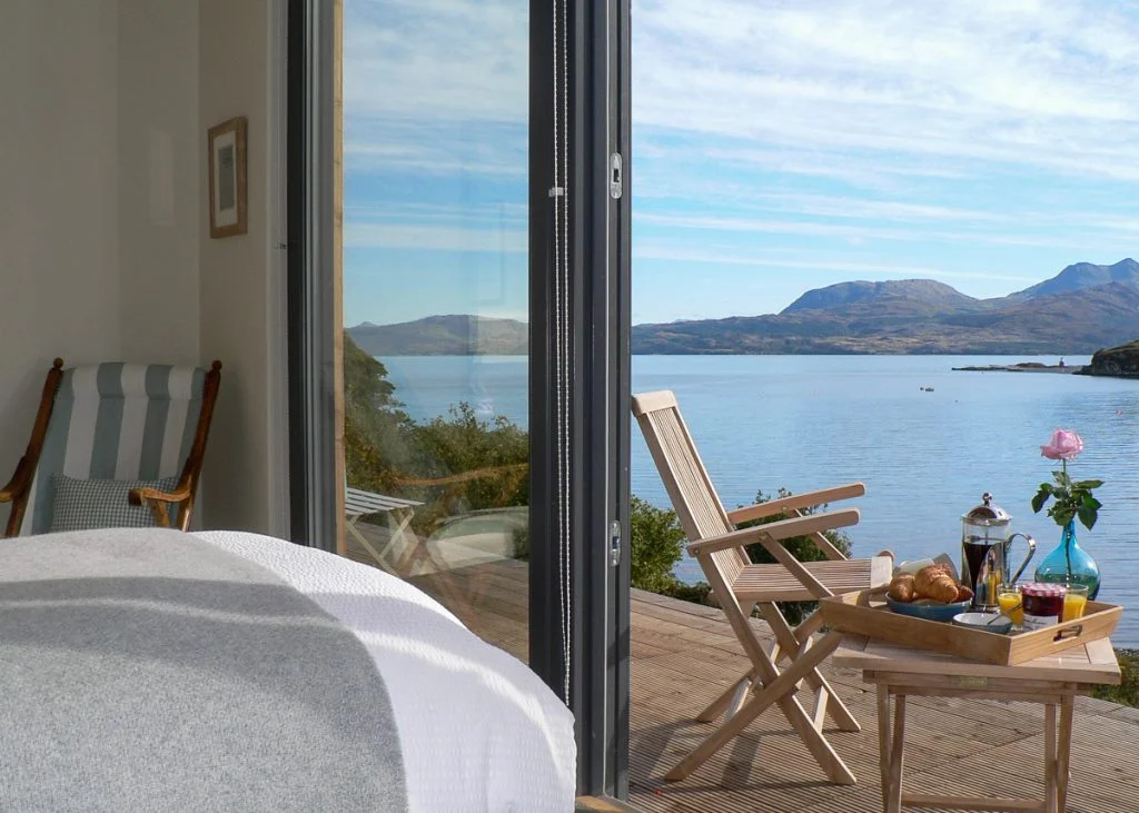 Wrap around decking is perfect for an open air breakfast