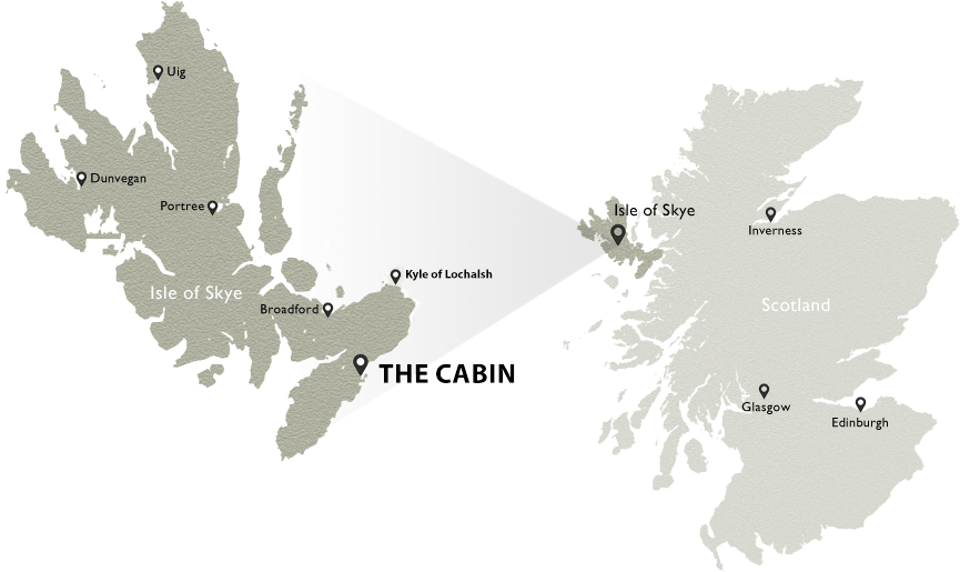 Location the Isle of Skye in relation to Scotland